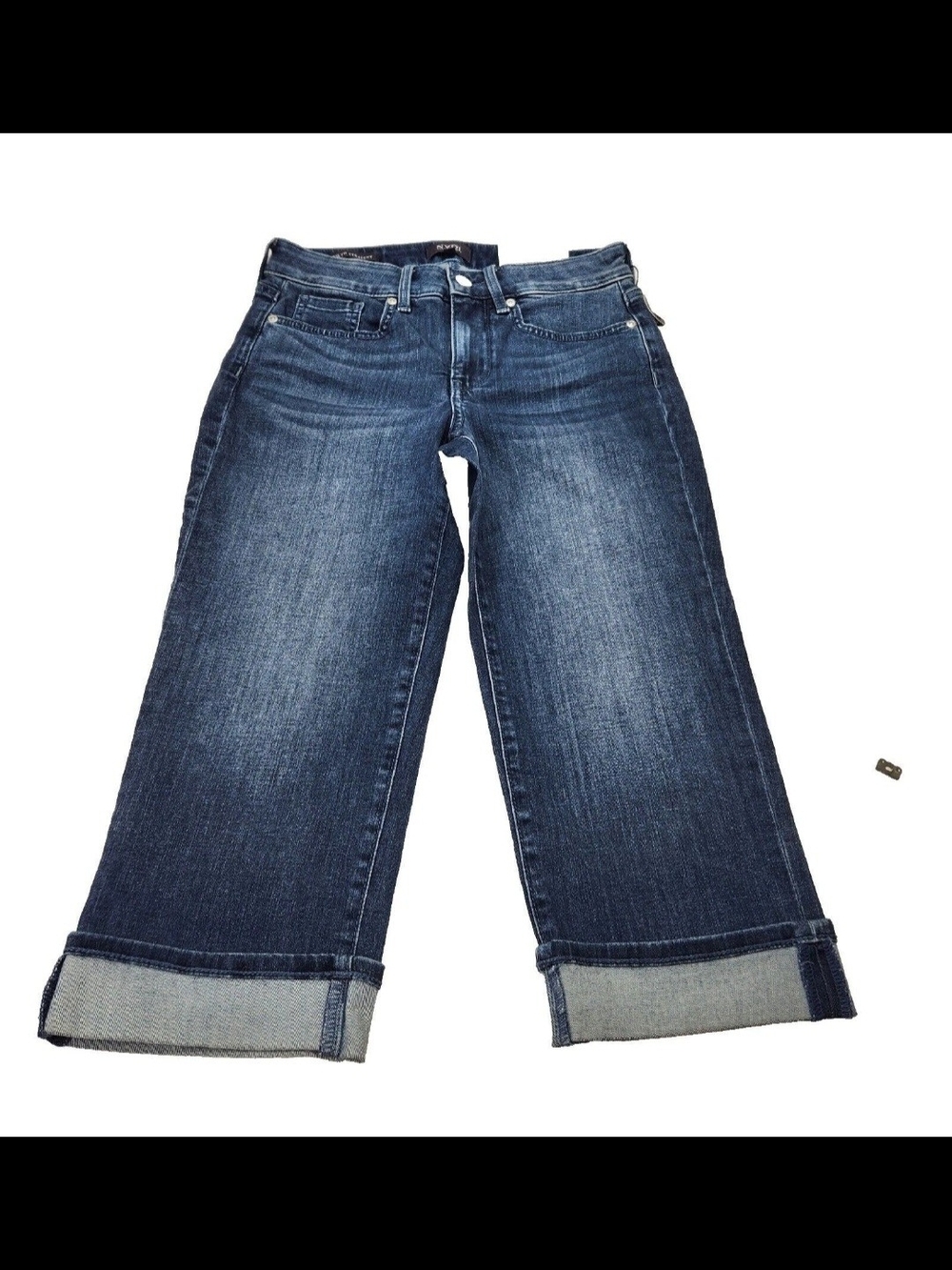 Nydj Womens Size 2P Petite Crop Blue Marilyn Straight Jeans Stretch New --31